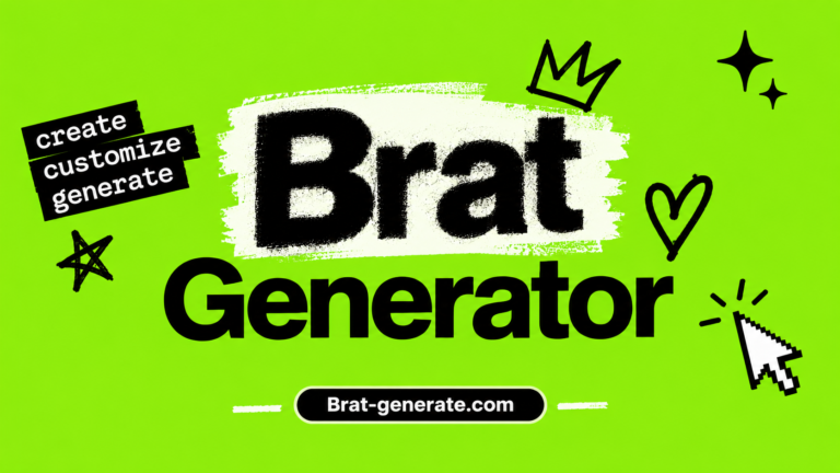 Brat Generator creating a custom BRAT-style text image online